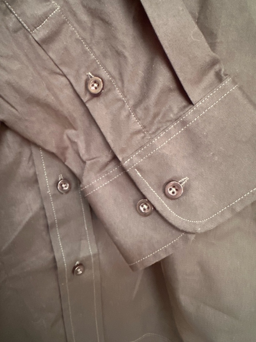 Men’s Panhandle Select Dark Green Solid Stretch Poplin Button up Long sleeve - Picture 8 of 11